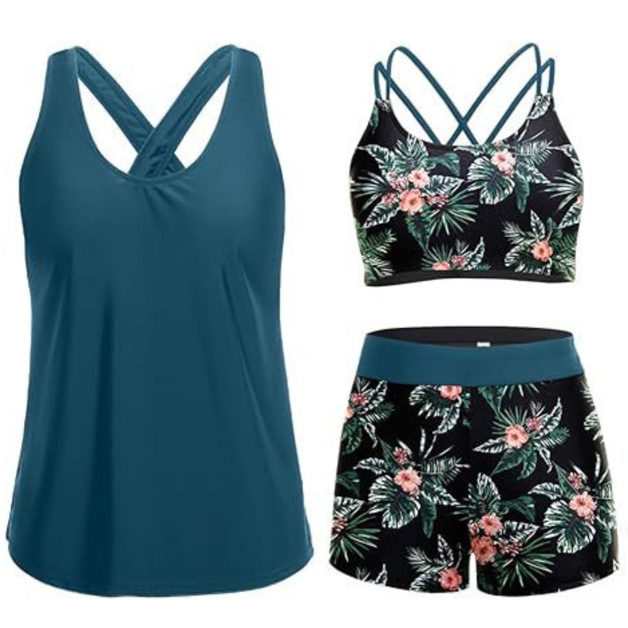 🔥LAST DAY 49%OFF🔥Three Piece Tankini™ with Shorts🩱