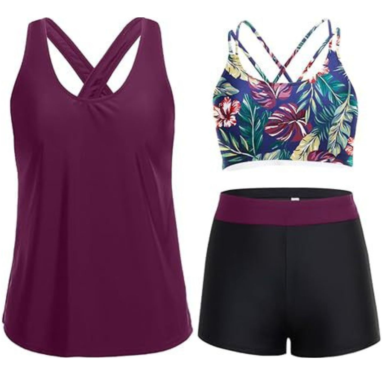 🔥LAST DAY 49%OFF🔥Three Piece Tankini™ with Shorts🩱