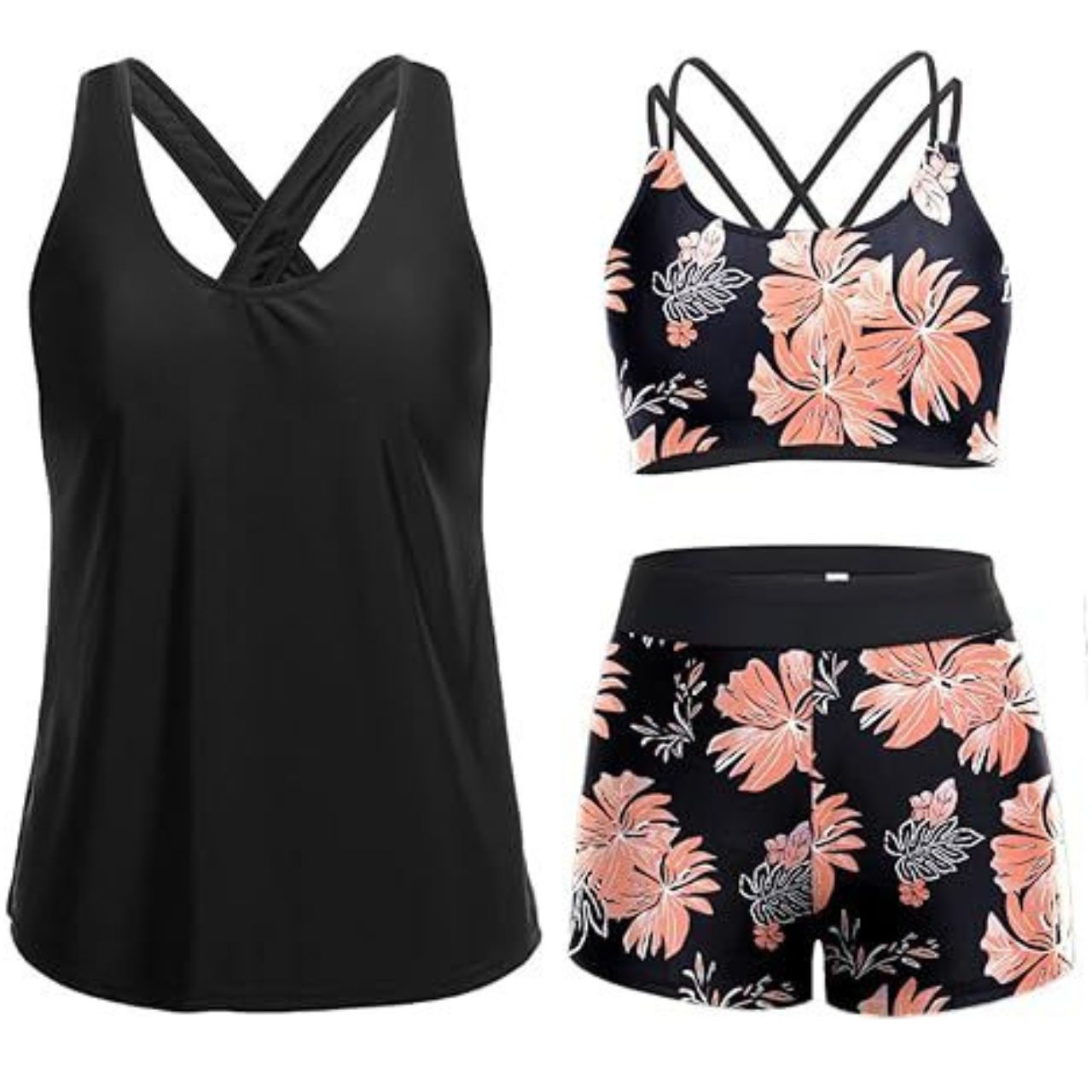 🔥LAST DAY 49%OFF🔥Three Piece Tankini™ with Shorts🩱
