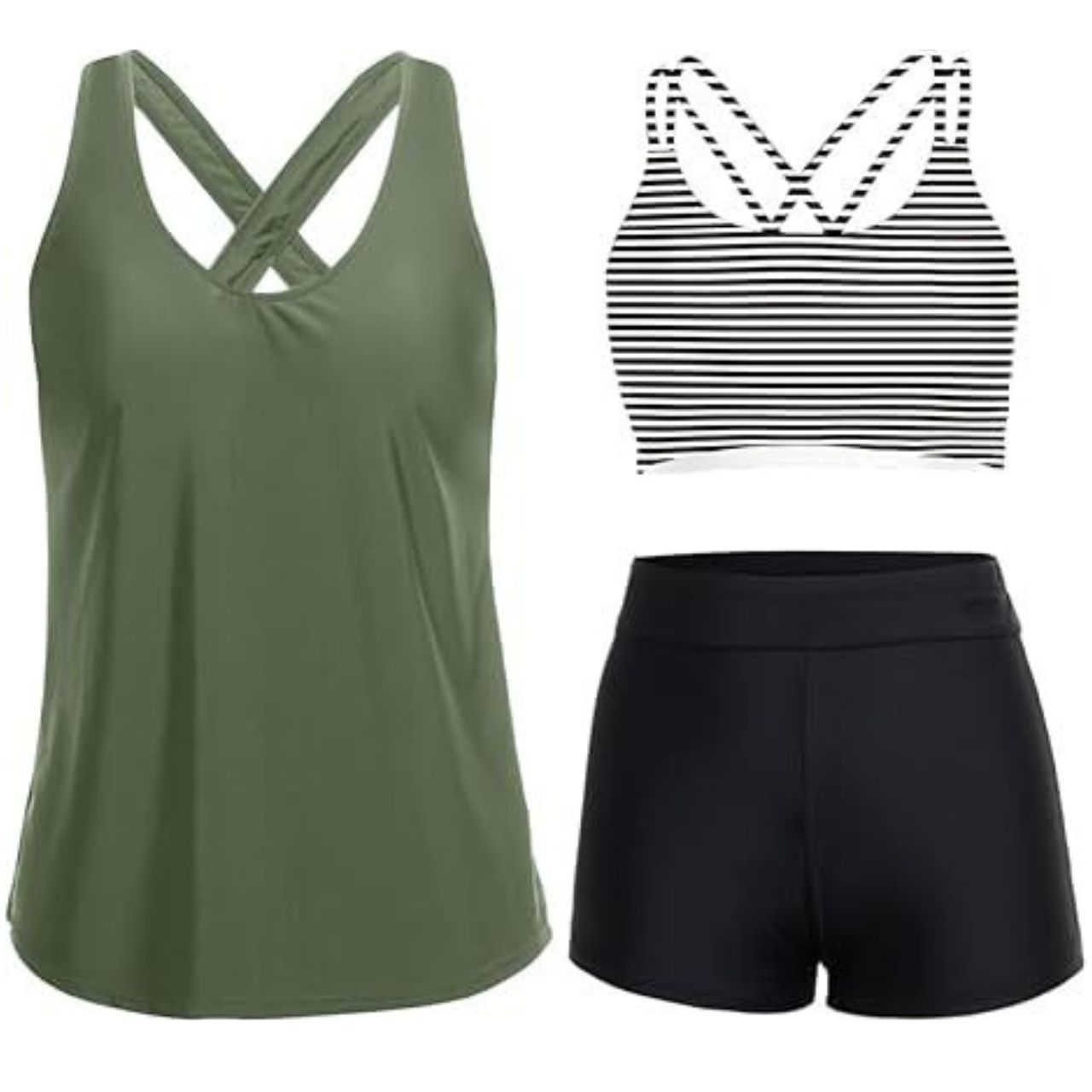 🔥LAST DAY 49%OFF🔥Three Piece Tankini™ with Shorts🩱