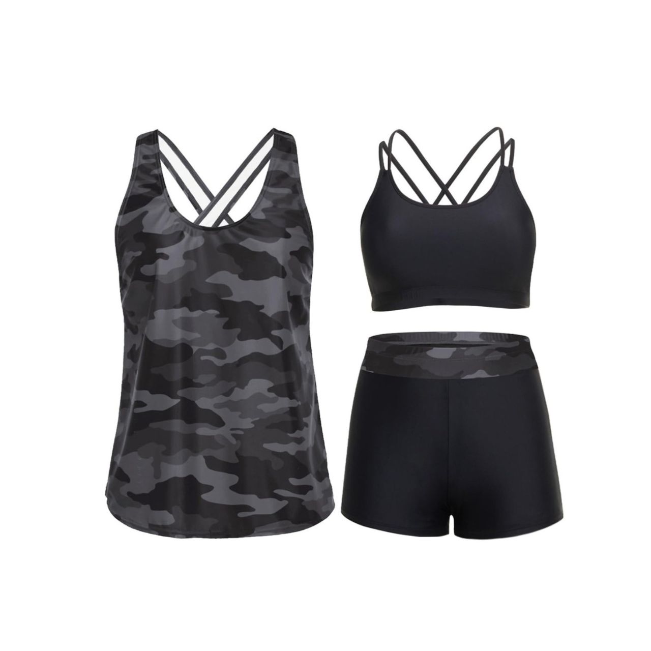 🔥LAST DAY 49%OFF🔥Three Piece Tankini™ with Shorts🩱