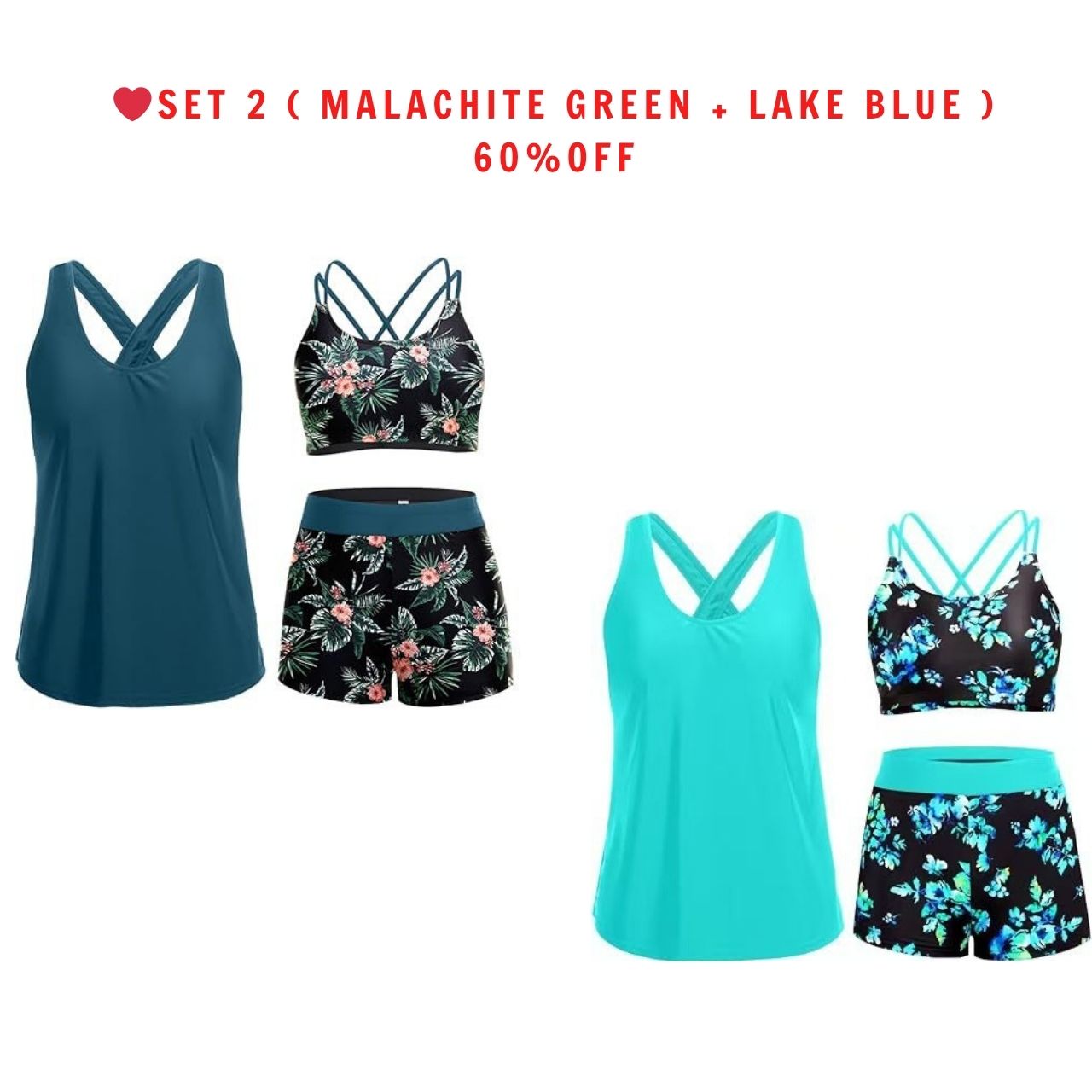 🔥LAST DAY 49%OFF🔥Three Piece Tankini™ with Shorts🩱