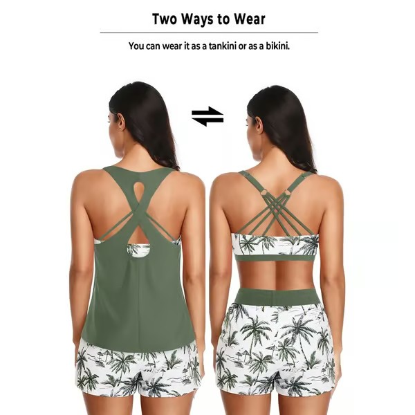🔥LAST DAY 49%OFF🔥Three Piece Tankini™ with Shorts🩱